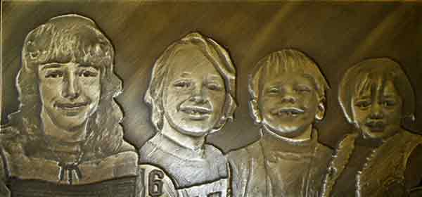 Moody Family as a Bronze Plaque